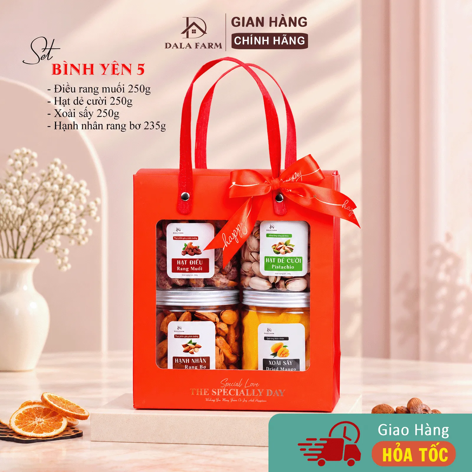 [TẶNG THIỆP - HỘP TỰ GẤP] Set Quà Tặng Hạt Dinh Dưỡng Cao Cấp, Quà Tặng 20/10, 20/11, Trao Gửi Tinh Tế DL0030