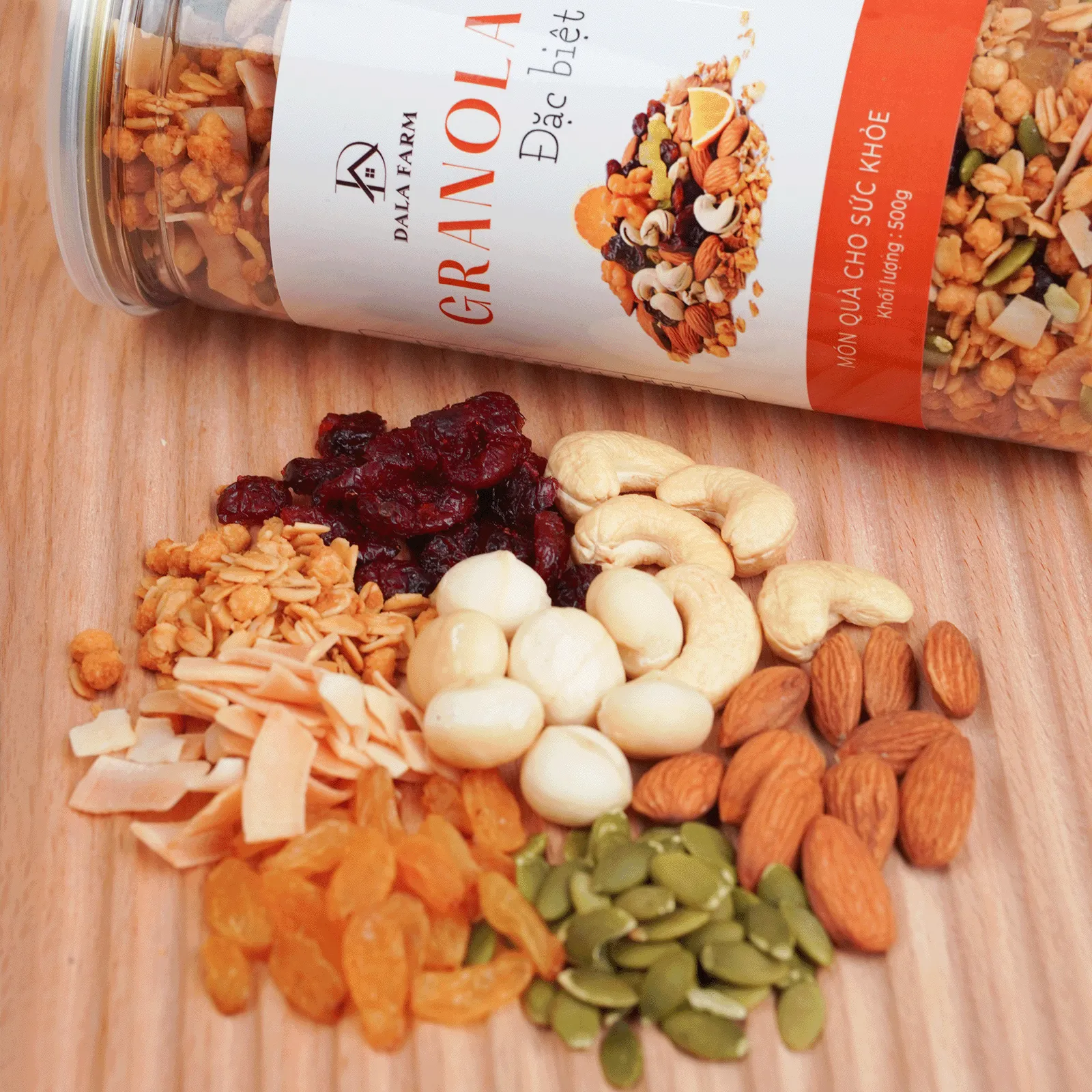 Granola Đặc Biệt DALA, 35% Yến Mạch Nổ Giòn DL0063
