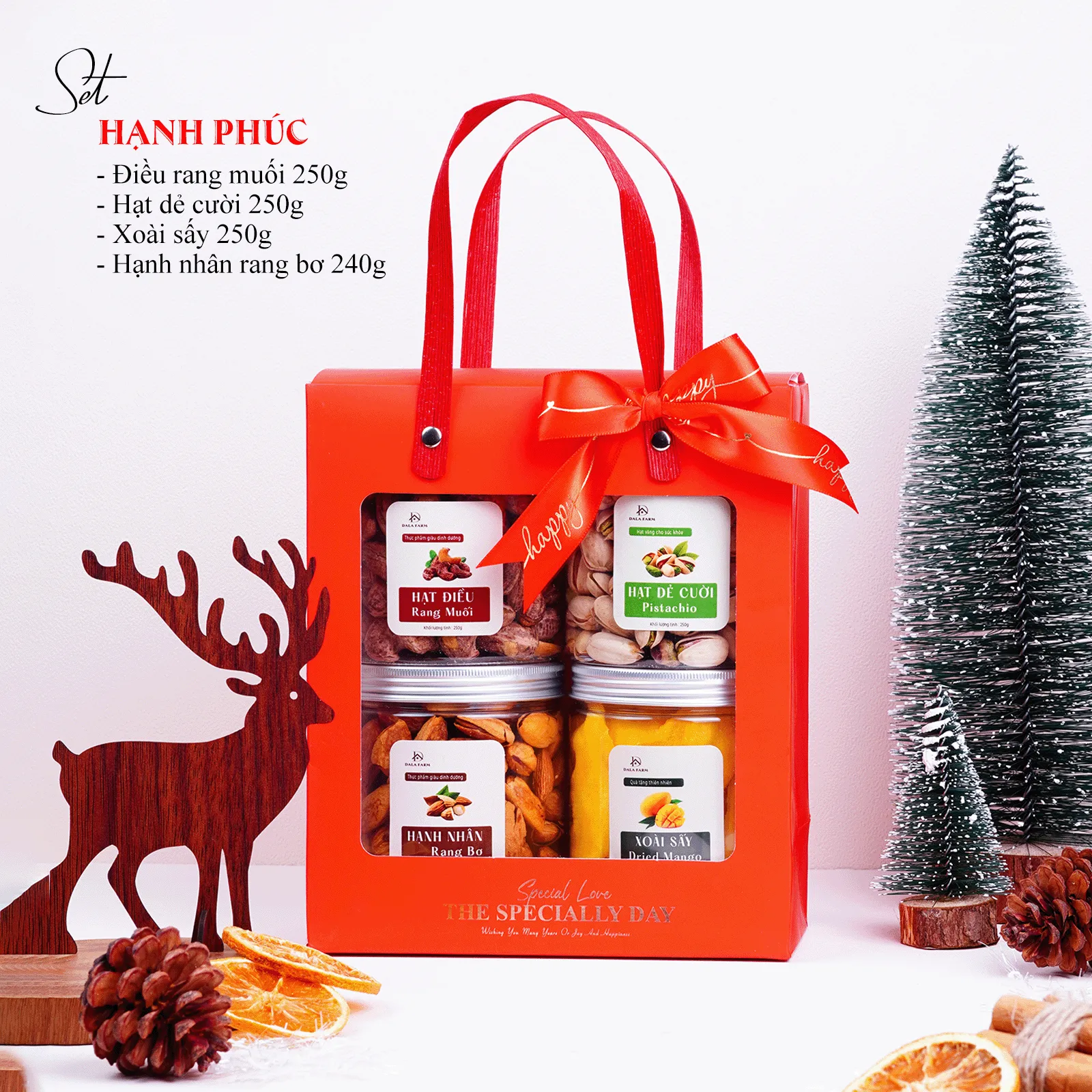 [HỘP TỰ GẤP] Set Quà Tặng Hạt Dinh Dưỡng DL0030