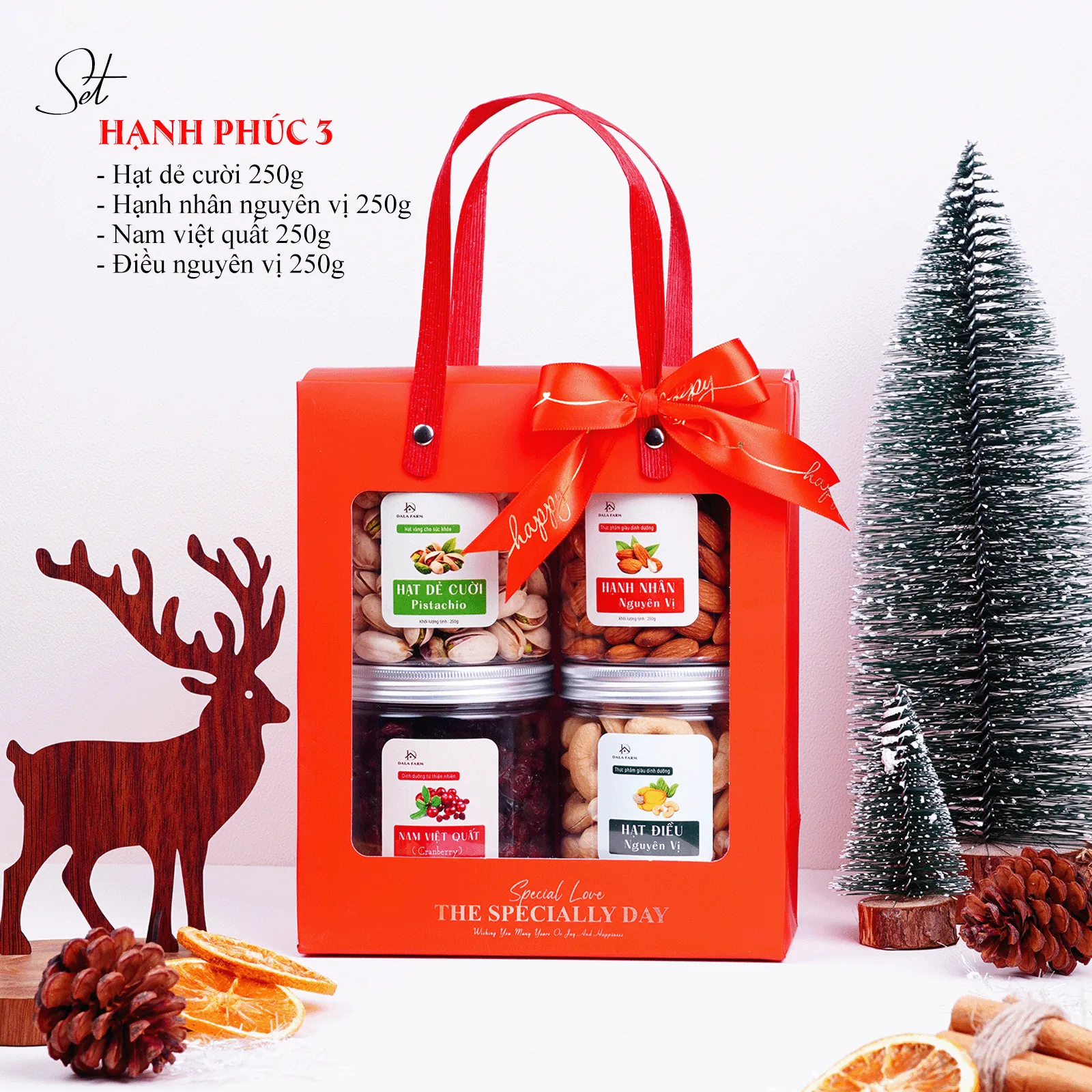 [HỘP TỰ GẤP] Set Quà Tặng Hạt Dinh Dưỡng DL0030