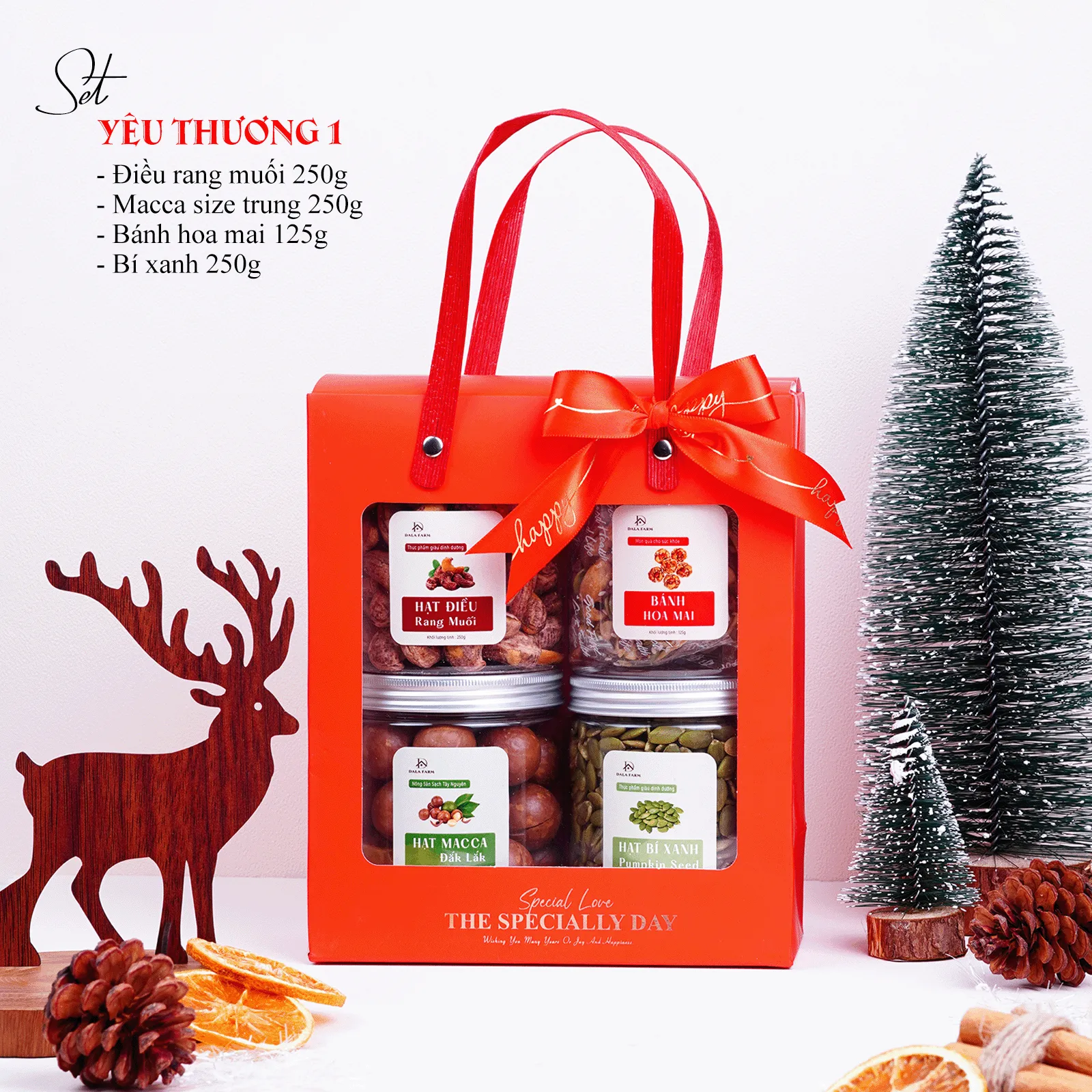 [HỘP TỰ GẤP] Set Quà Tặng Hạt Dinh Dưỡng DL0030