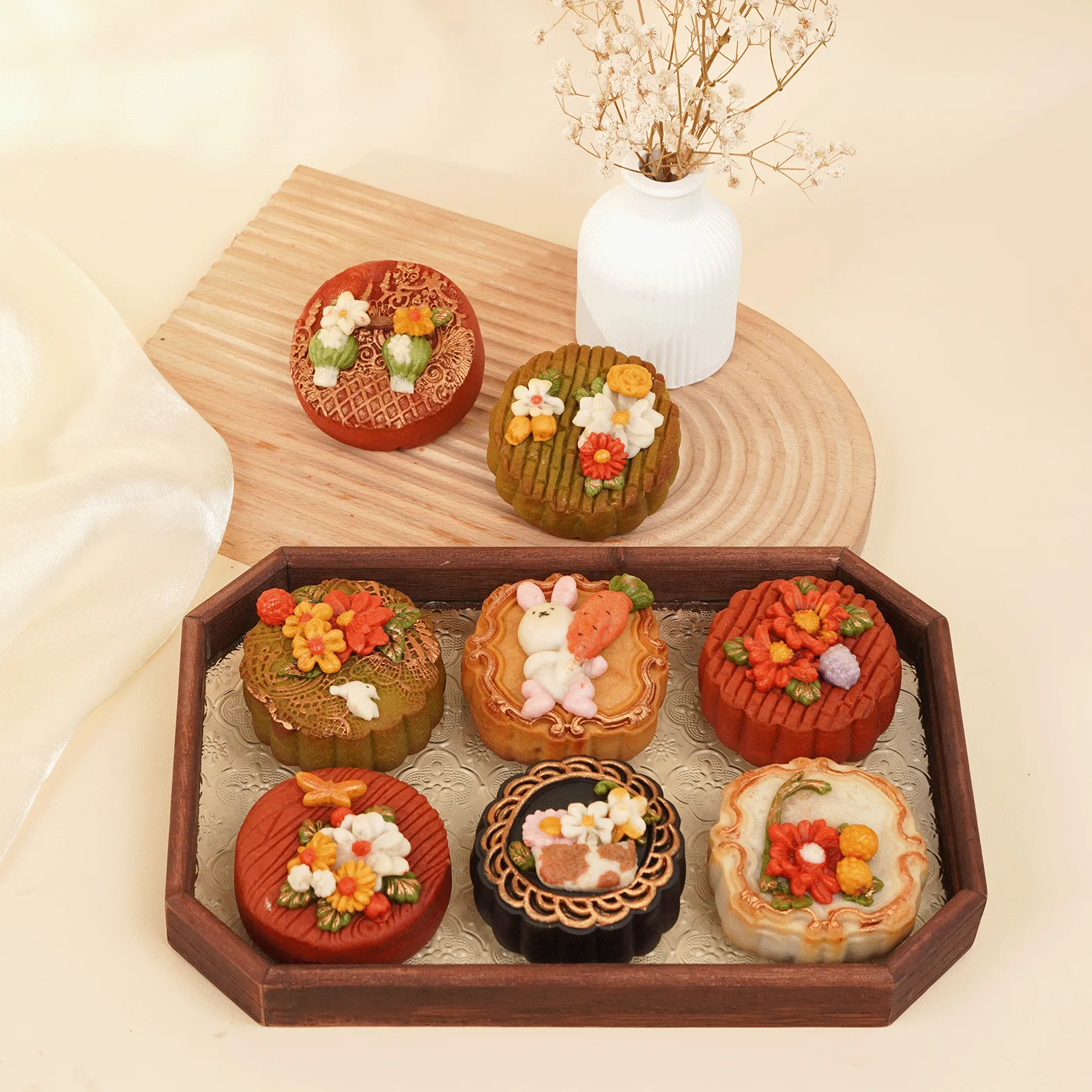 [HỎA TỐC - HSD 20 ngày] Set Quà Trung Thu Handmade DALA,  Hiện Đại, Ít Ngọt 150g DL0040