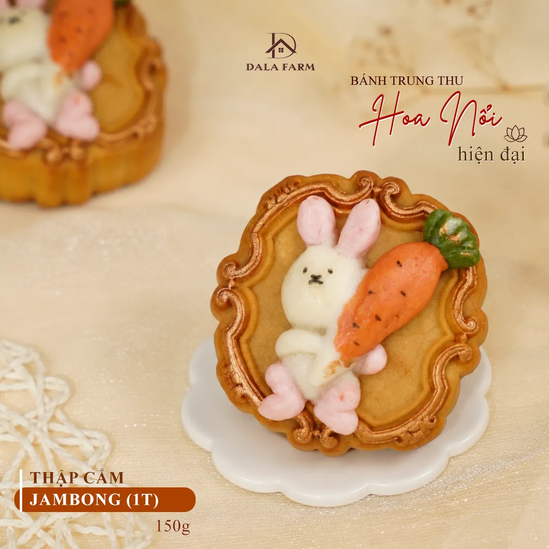 [HỎA TỐC - HSD 20 ngày] Set Quà Trung Thu Handmade DALA,  Hiện Đại, Ít Ngọt 150g DL0040