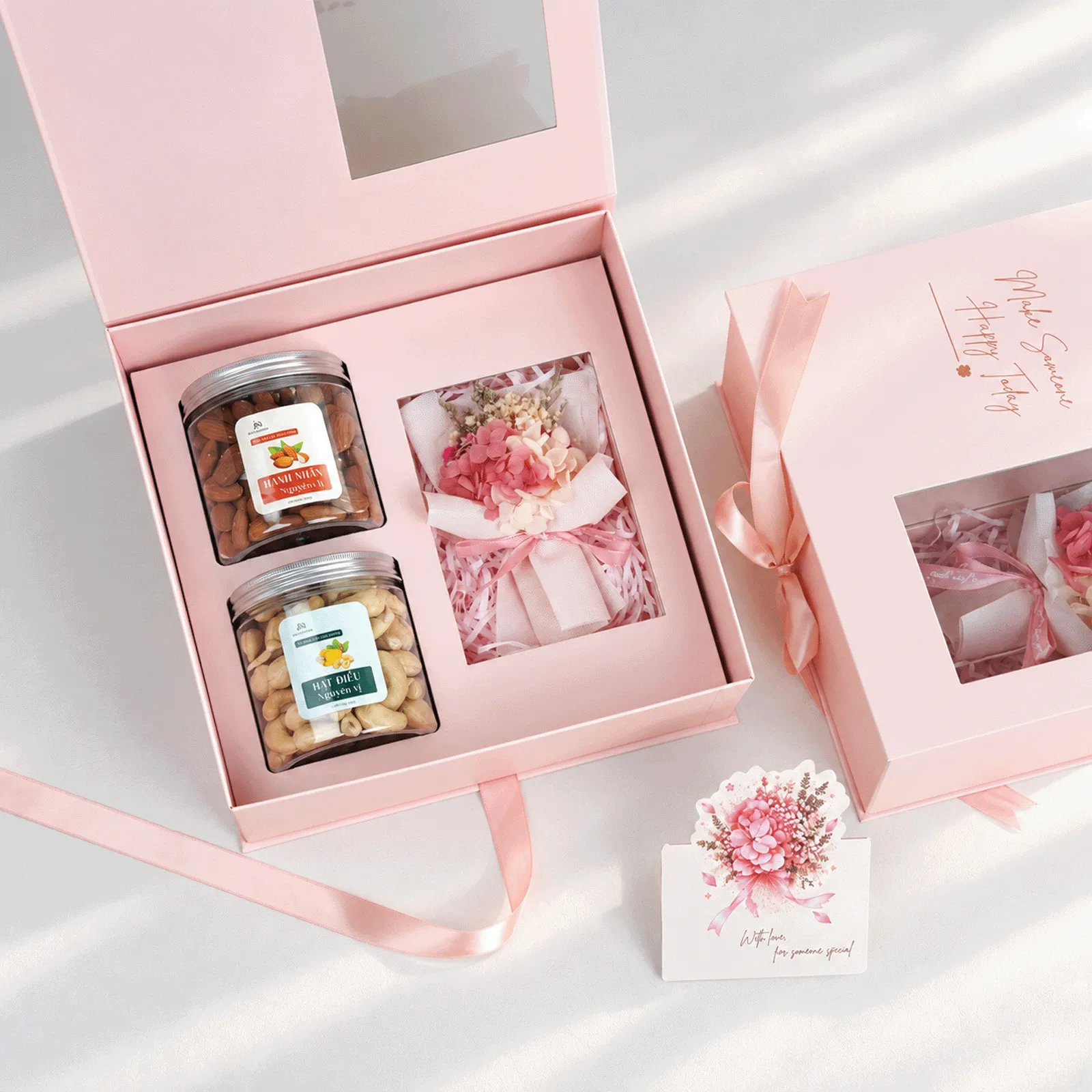 Set Quà 20/10 - Hộp Hồng