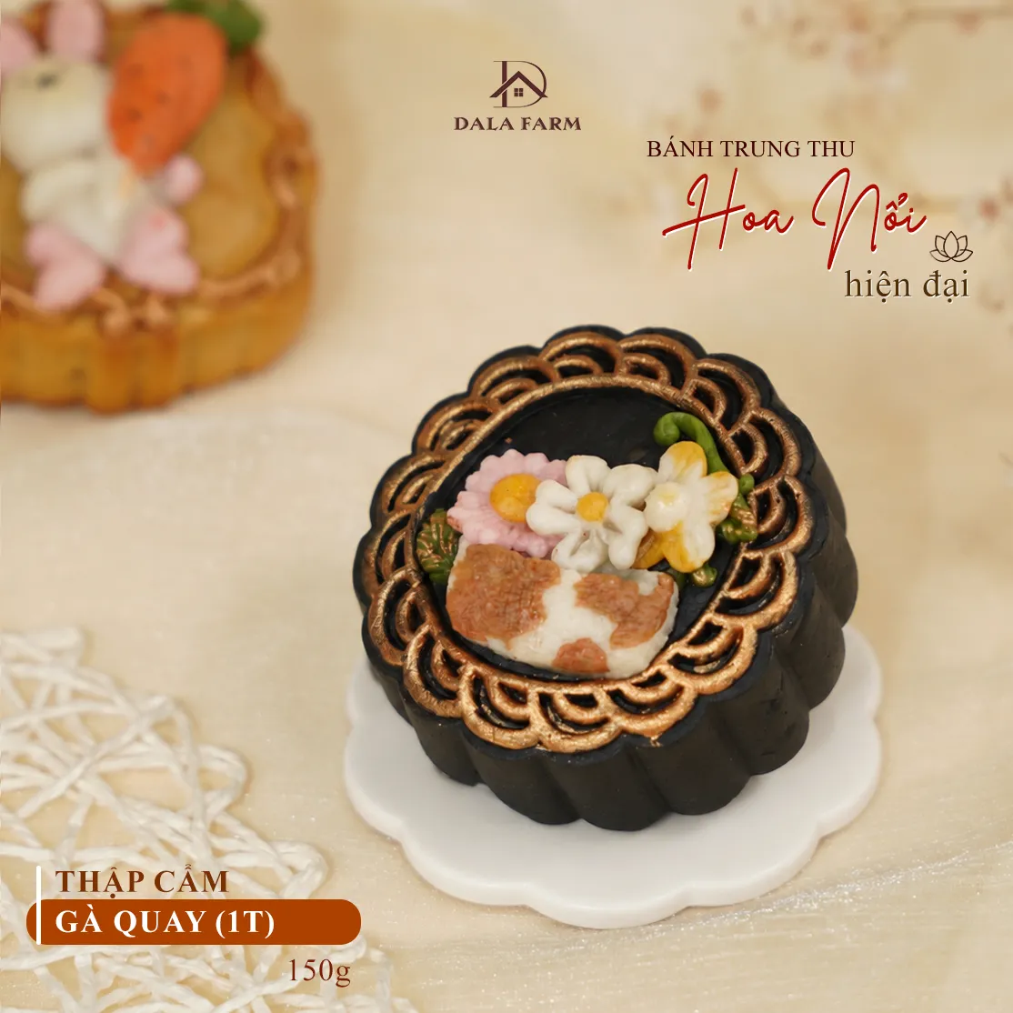 [HỎA TỐC - HSD 20 ngày] Set Quà Trung Thu Handmade DALA,  Hiện Đại, Ít Ngọt 150g DL0040