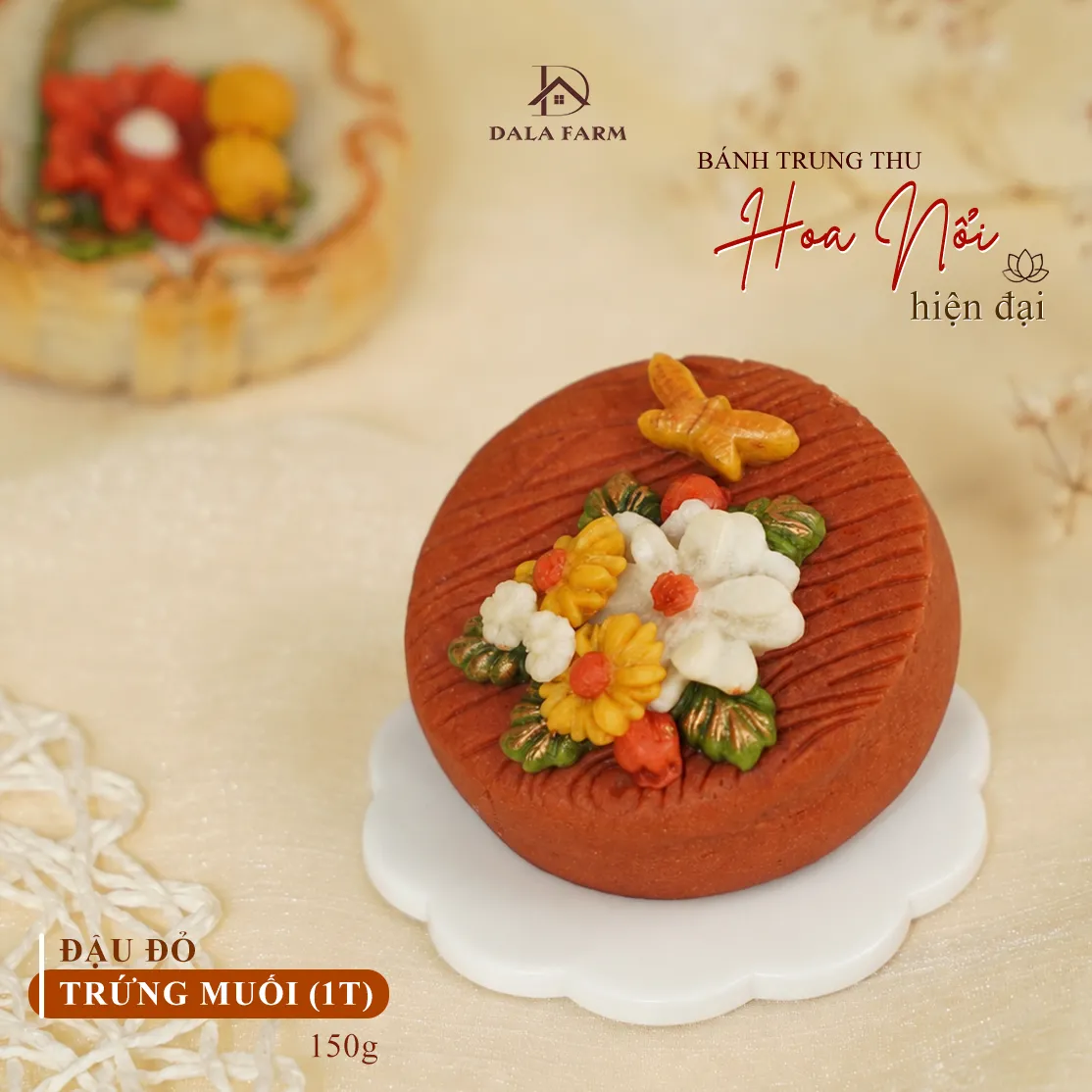 [HỎA TỐC - HSD 20 ngày] Set Quà Trung Thu Handmade DALA,  Hiện Đại, Ít Ngọt 150g DL0040