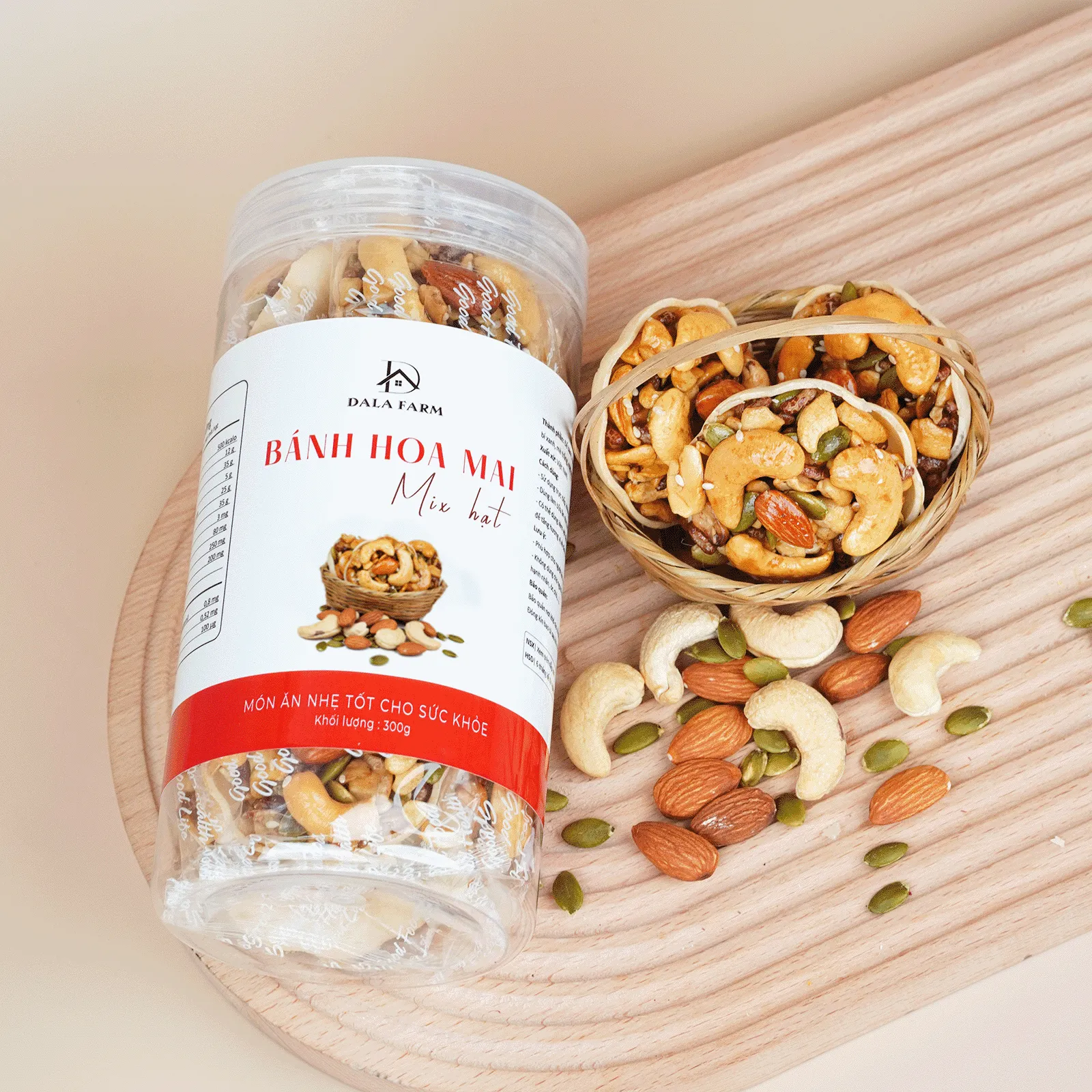 Bánh Hoa Mai mix hạt dinh dưỡng DALA DL0018