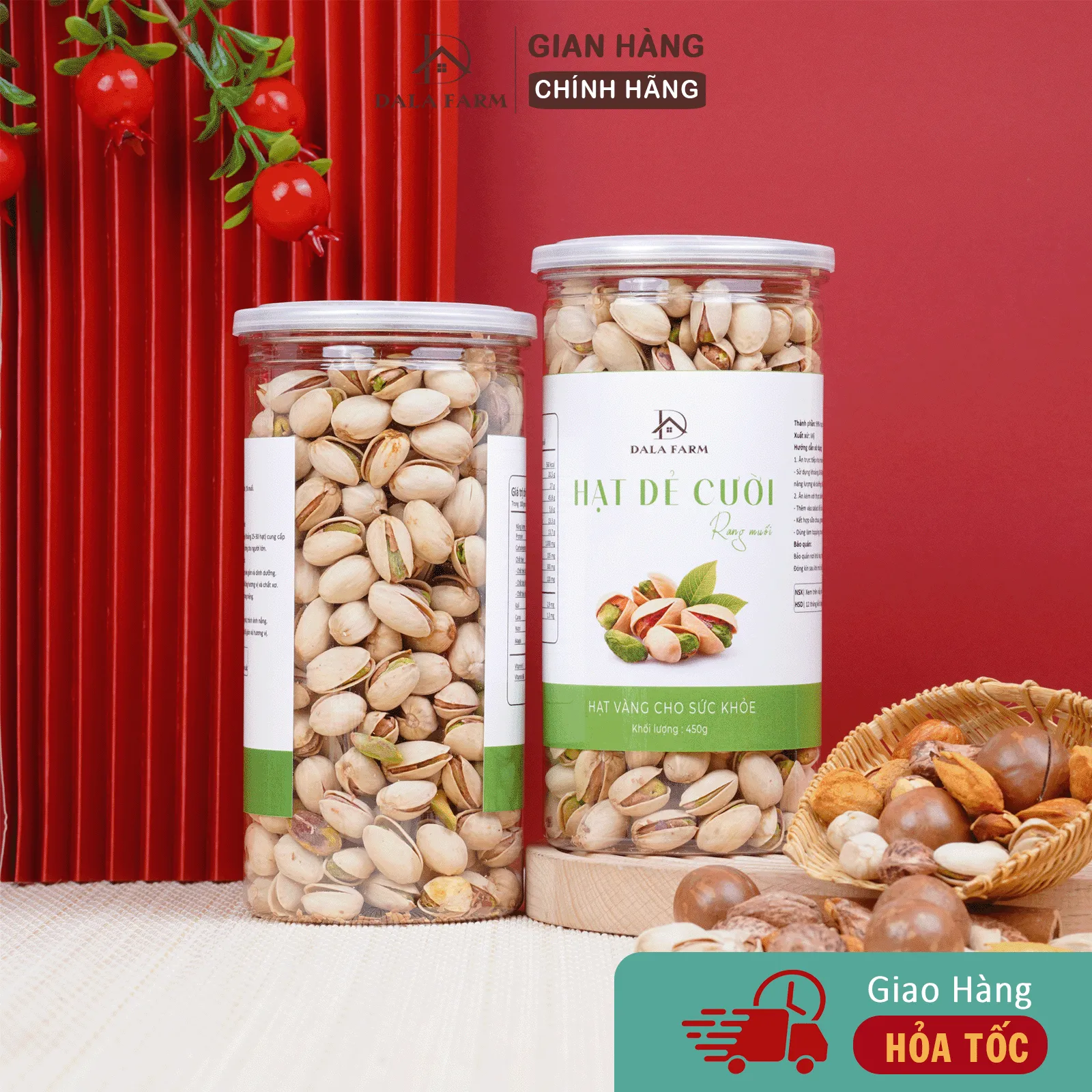 Hạt Dẻ Cười Rang Muối, Không Tẩy Trắng DALA DL0014