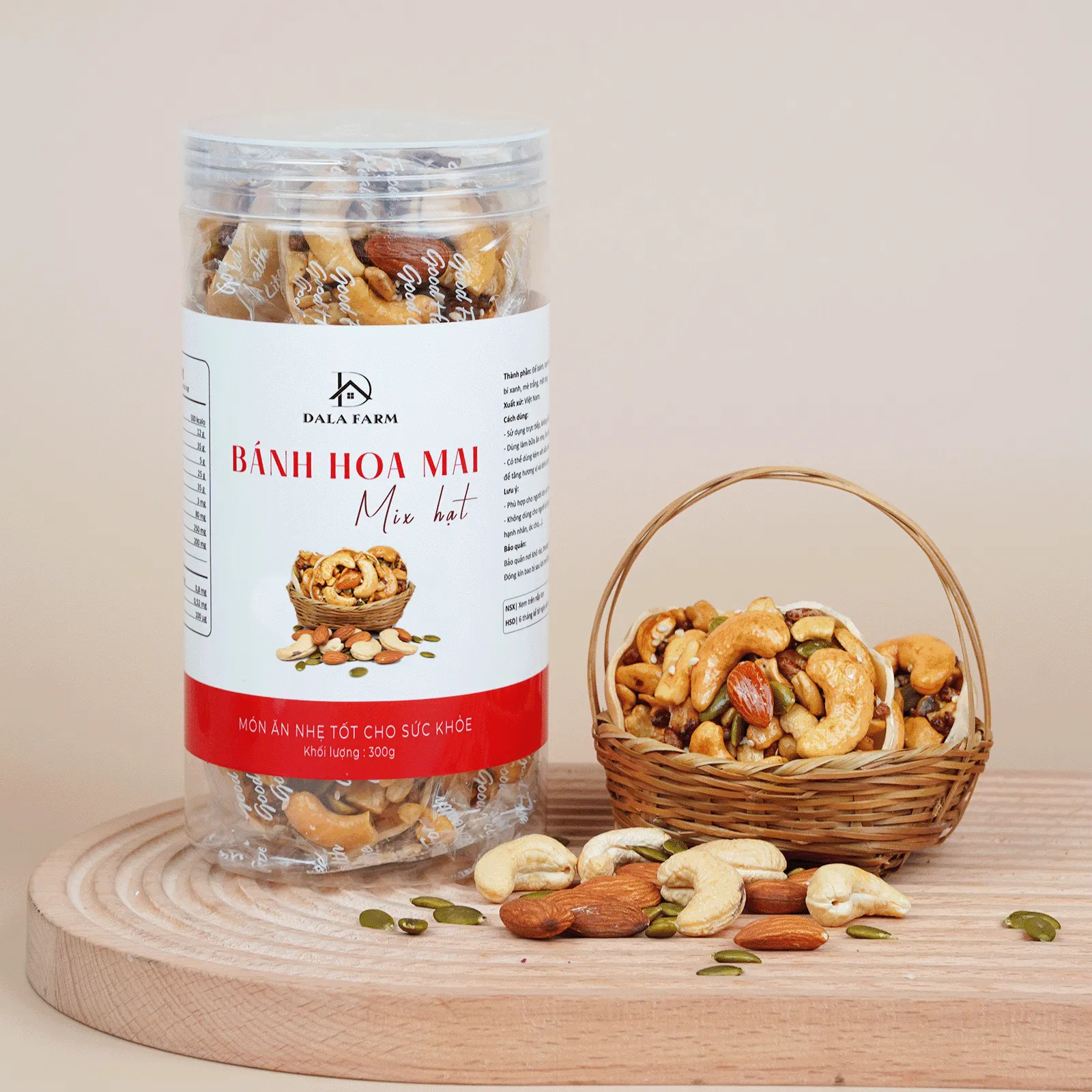 Bánh Hoa Mai mix hạt dinh dưỡng DALA DL0018