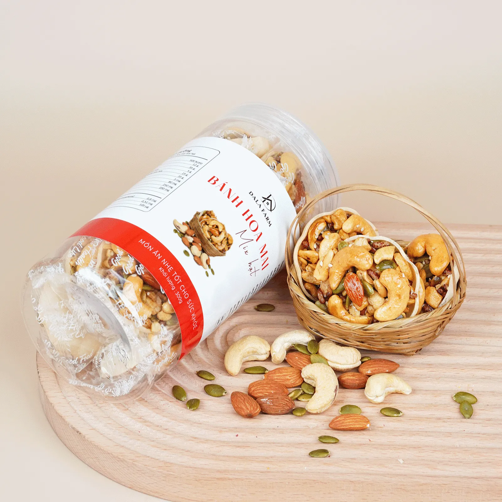 Bánh Hoa Mai mix hạt dinh dưỡng DALA DL0018