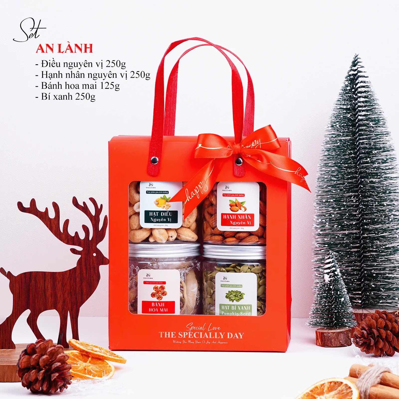 [HỘP TỰ GẤP] Set Quà Tặng Hạt Dinh Dưỡng DL0030