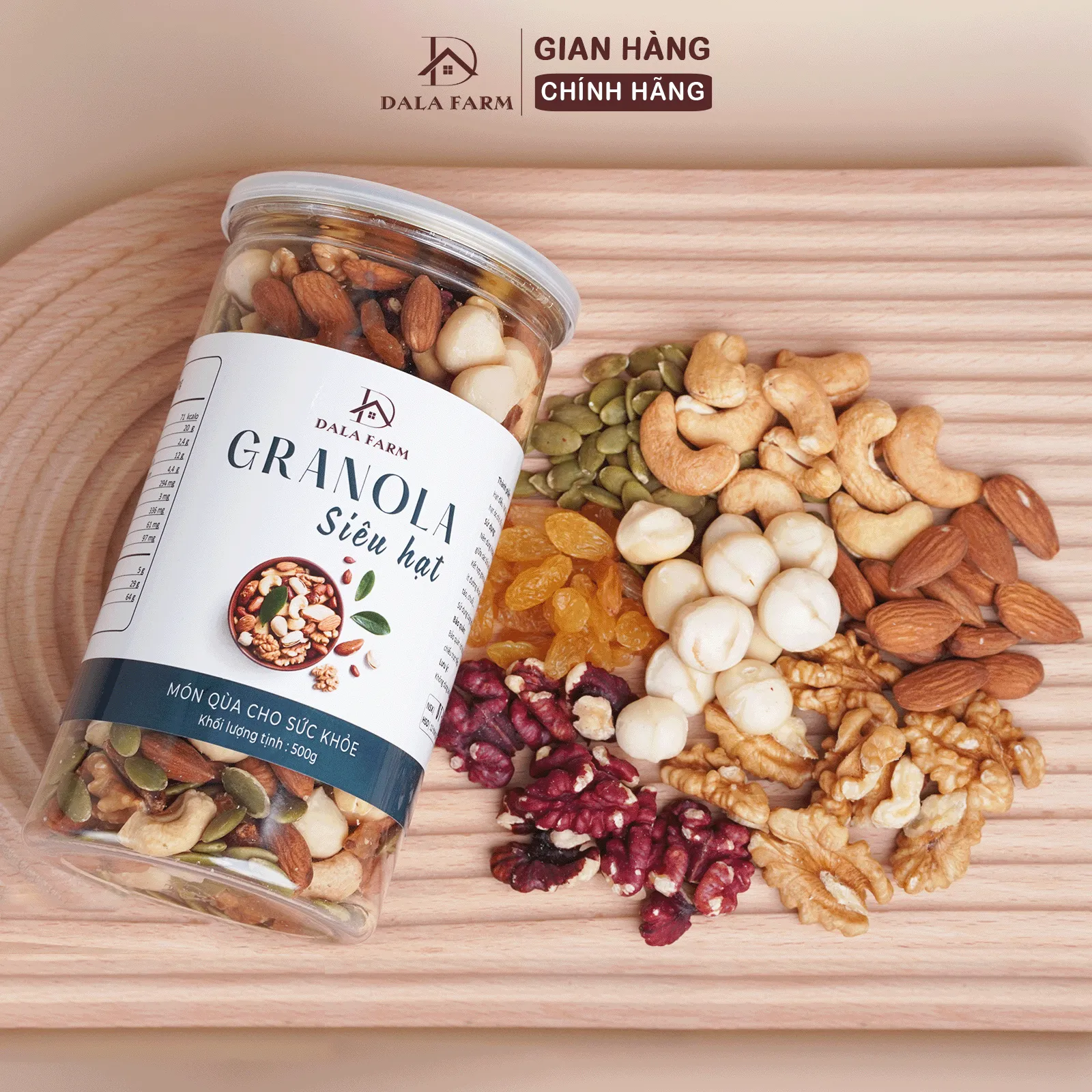 [Không Yến Mạch] Granola Siêu Hạt DALA DL0010